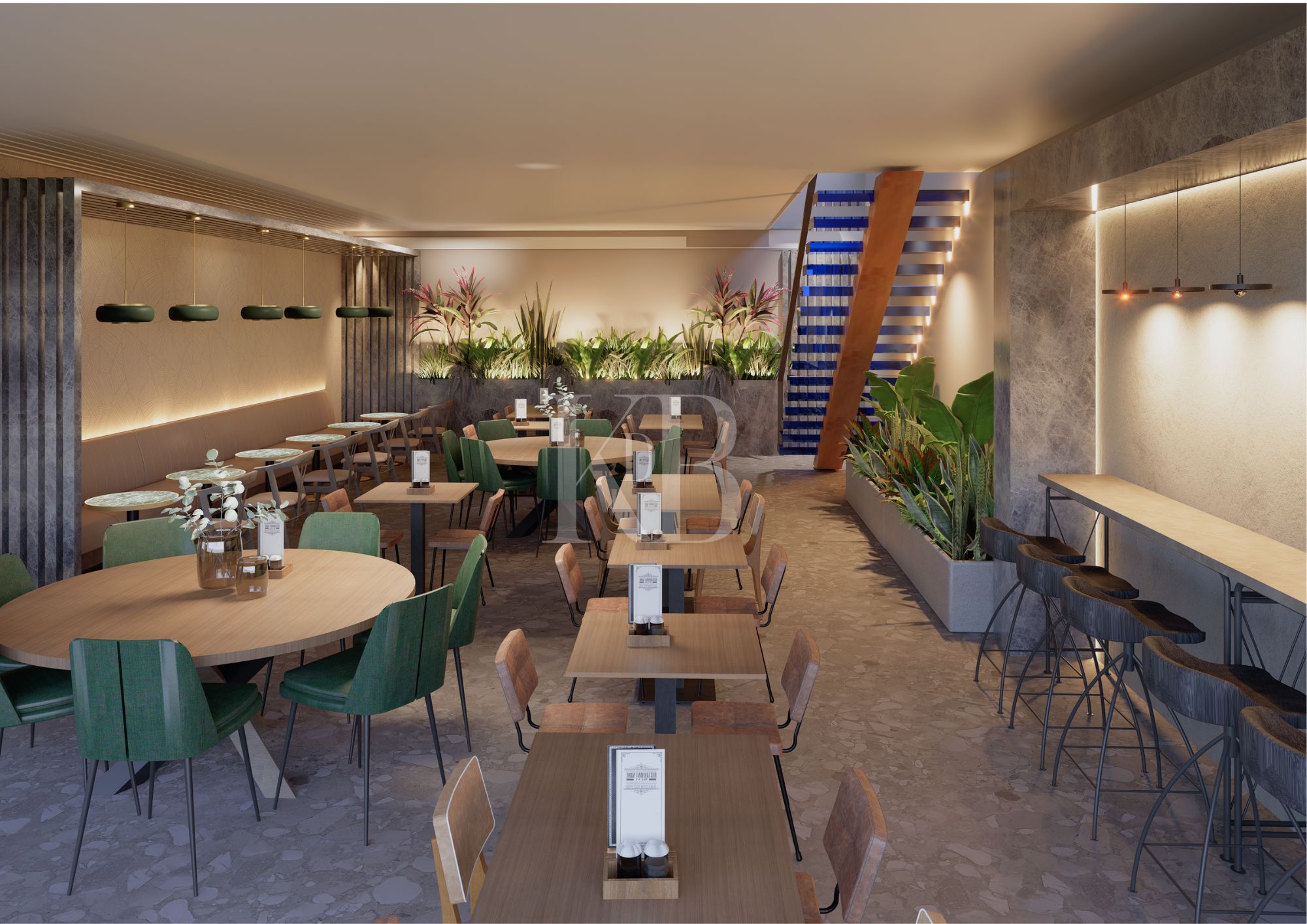 Restaurant interior design project by Karla de Beer