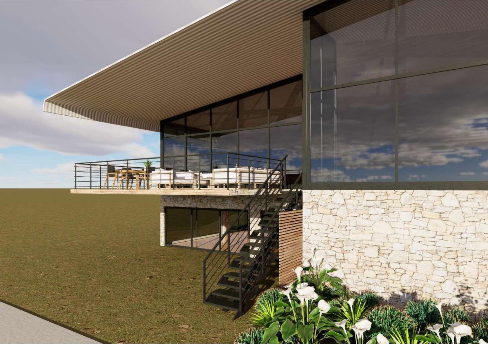 Versivia Roses staircase and deck render by Karla de Beer
